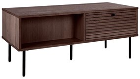 Ciemnobrązowy stolik w dekorze dębu 50x100 cm Kyoto – House Nordic