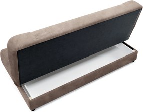 Sofa z Funkcją Spania PIANO Rozkładana Wersalka Dwuosobowa Beżowa Sztruksowa Nowoczesna do Salonu