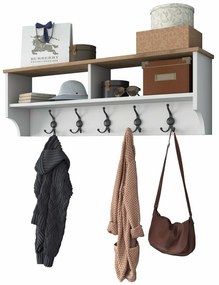 Wieszak ścienny Polo White and Walnut