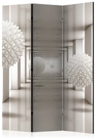Parawan dwustronny 3D 135x172 cm 3-częściowy czarny ARTGEIST B
