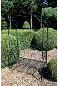 Czarna metalowa ławka ogrodowa Colima – Garden Pleasure