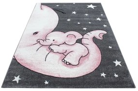 Dywan dziecięcy Kids Śpiący Słonik różowy 200 cm x 290 cm