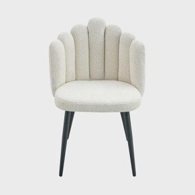 Krzesło LUXE w tkaninie Bouclé Ecru HOMLA