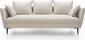 Masseno Sofa SOLE z funkcją spania i pojemnikiem na pościel, Rozkładana sofa - Kremowy, MEGAN 351