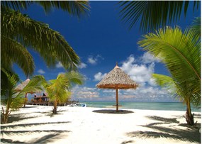 Obraz na szkle - Plaża z białym piaskiem (70x50 cm)