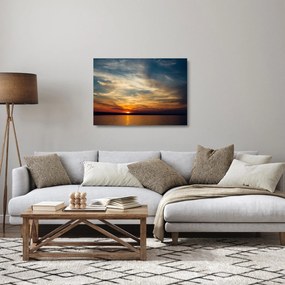 Obraz na szkle zachodu słońca (70x50 cm)