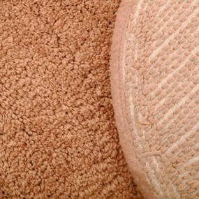 Ceglasty bawełniany dywan dziecięcy tkany ręcznie odpowiedni do prania 110x110 cm Sandel – Nattiot