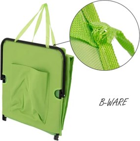 Składana mata plażowa z oparciem, zielona, 158x58 cm, Oxford