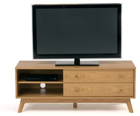 Szafka pod TV w dekorze dębu 130x50 cm Kensal – Woodman