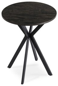Stół Okrągły LAUREN 60 cm Czarny Loft Nowoczesny