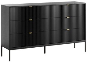 Komoda 6 szuflad - Czarny - LIOUBA marki Pascal Morabito