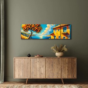 Obraz - Dom z pomarańczami II. (170x50 cm)
