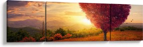Obraz drzewa w kształcie serca (170x50 cm)