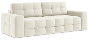 Beżowa rozkładana sofa z materiału bouclé 255 cm Milu – Makamii
