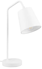 Biała lampa stołowa z tekstylnym kloszem (wys. 45 cm) Buddy – Trio