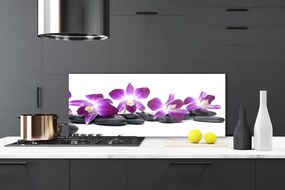 Panel Szklany do Kuchni Orchidea W Klimacie Spa