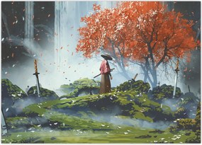 Obraz na szkle - Ilustracja przedstawiająca Ogród Mieczy (70x50 cm)