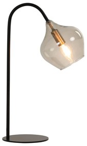 Czarna lampa stołowa (wysokość 50,5 cm) Rakel – Light &amp; Living