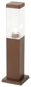 Inteligentna lampa zewnętrzna słupkowa rdzawobrązowa 45 cm z P45 - Malios