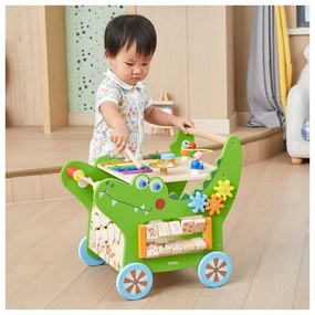 Viga drewniany pchacz edukacyjny krokodylek 12w1
