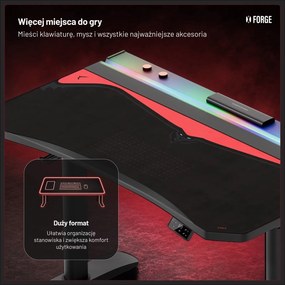 Podkładka ochronna na biurko Diablo X-Forge 120 cm, Bloody Mary
