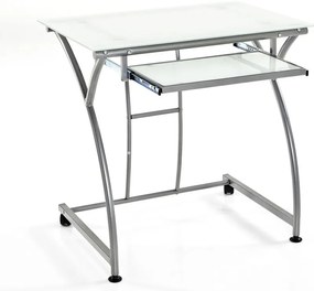 Biurko ze szklanym blatem 52x77 cm Idea – Tomasucci