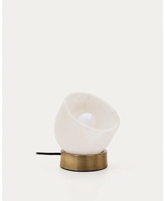 Lampa stołowa w kremowo-mosiężnym kolorze (wysokość 17 cm) Shenli – Kave Home