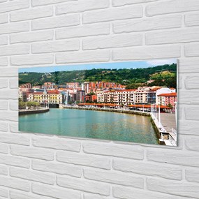 Panel nad Blat Kuchenny Miasto w Dolinie Górskiej Rzeki