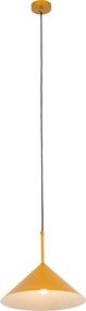 Designerska lampa wisząca żółta - Triangolo