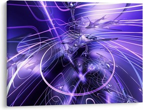Obraz abstrakcji technicznej (70x50 cm)