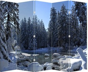 Parawan - Śnieżny las (210x170 cm)
