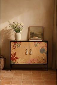 Szafka typu kredens z 2 drzwiami i 2 szufladami z nadrukowanego MDF