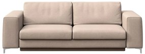 Beżowa aksamitna rozkładana sofa 256 cm Rene – Rodier