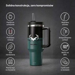 Kubek termiczny ze słomką Diablo, kolor Ghotic Green
