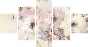 Obraz - Kwiaty malarstwo (125x70 cm)