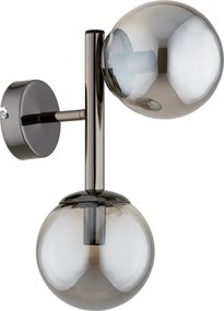 Kinkiet ERAL 2xE14/10W/230V chrom błyszczący/czarny/przydymiony