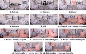 Szaro-czarny baldachim dla chłopca z batmanem A6-R50