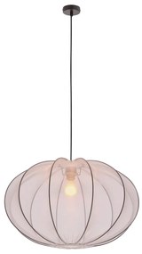 Biała lampa wisząca z tekstylnym kloszem ø 60 cm Mellow – Candellux Lighting