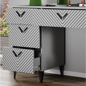 Stolik do przebierania szary 150x45x78.1 anett