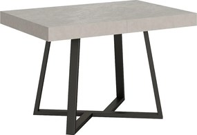 Stół rozkładany 120/204x80 cm Zeplir kaszmir nogi antracytowe