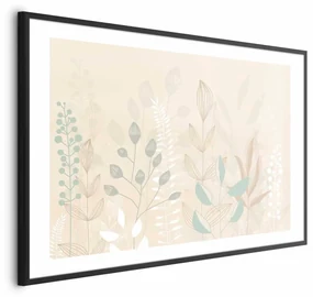 Plakat Pastelowa polana 90x60 cm z ramą czarną z marginesem ARTGEIST B