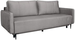 Ciemnoszara rozkładana sofa z pojemnikiem - Exa