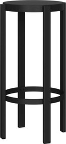 Czarny stalowy hoker (wysokość siedziska 75 cm) Doon – noo.ma