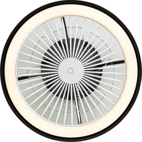 Inteligentny wentylator sufitowy czarny z LED i pilotem - Dave
