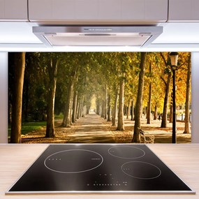 Panel Szklany do Kuchni Romantyczna Parkowa Alejka