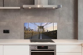 Szkło do Kuchni na Ścianę Skyline o Zachodzie Słońca