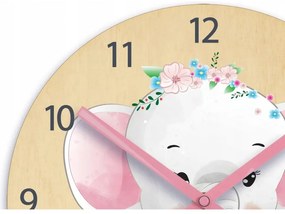Zegar ścienny cichy do pokoju dziecięcego drewniany nowoczesny dekoracyjny