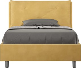 Łóżko bez stelaża tapicerowane 120x200 microfibra okra Appia Large