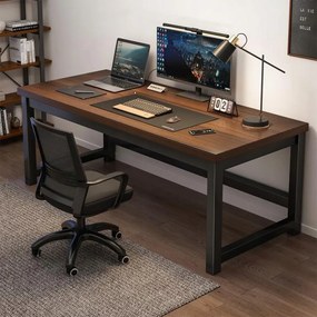 Nowoczesne biurko 120×60×74 cm z metalową ramą i blatem z MDF – idealne do pracy biurowej lub dla graczy