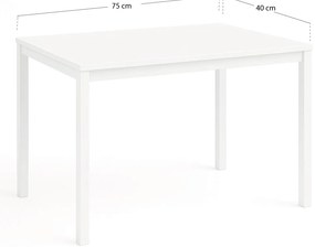 Stó centralny Tian 75x40cm biay